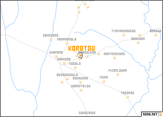 map of Korotou