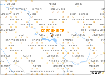 map of Korouhvice