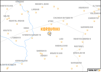 map of Korovniki