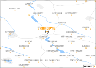 map of Korovʼye