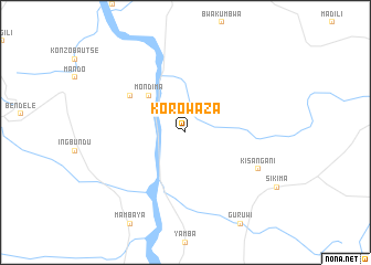map of Korowaza