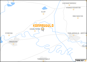 map of Korpáddůlő