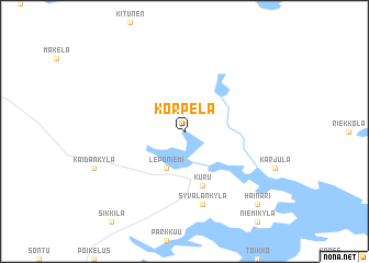 map of Korpela