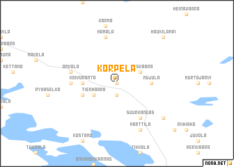 map of Korpela