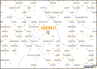 map of Korpʼētī