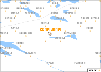 map of Korpijärvi