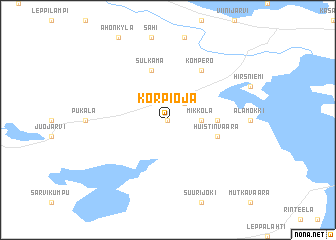 map of Korpioja
