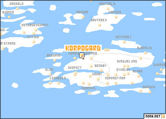 map of Korpogård