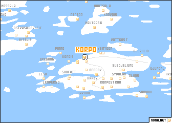 map of Korpo