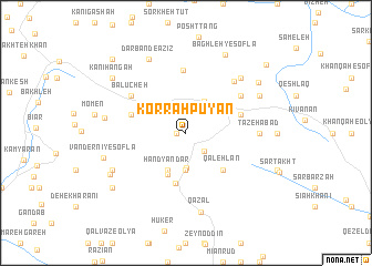map of Korrahpūyān
