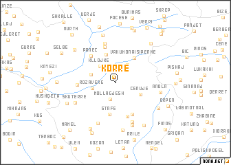 map of Korrë