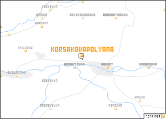map of Korsakova Polyana