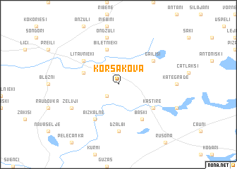 map of Korsakova