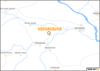 map of Korsakovka