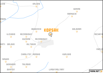 map of Korsak