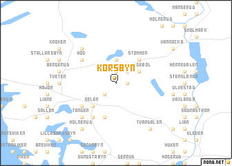 map of Korsbyn