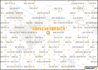 map of Korschenbroich