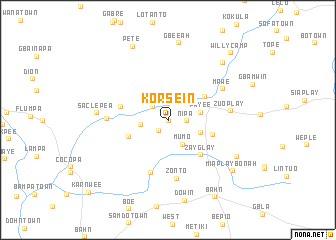 map of Korsein