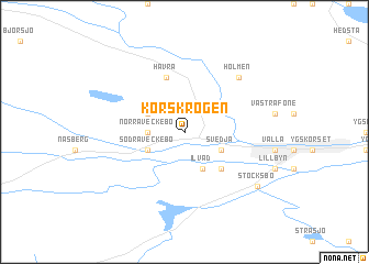 map of Korskrogen