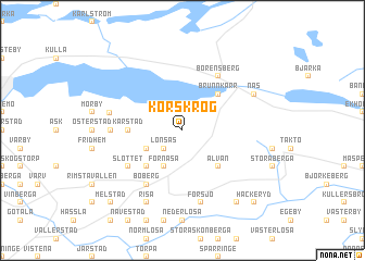 map of Korskrog