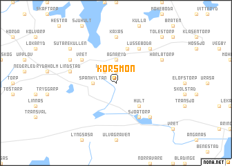 map of Korsmon