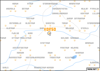 map of Korsø