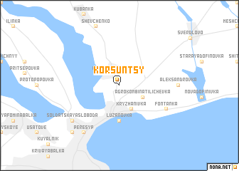 map of Korsuntsy
