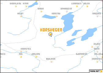 map of Korsvegen