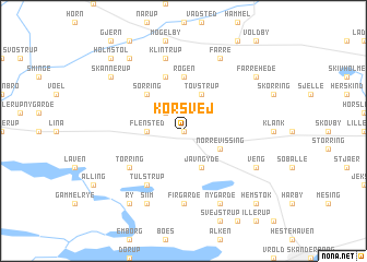 map of Korsvej