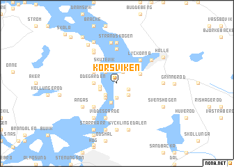 map of Korsviken