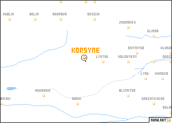 map of Korsyne