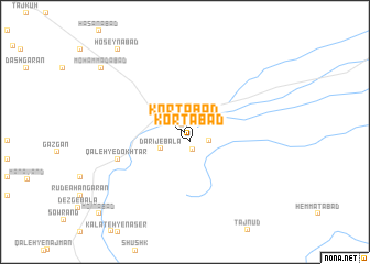 map of Kortābād