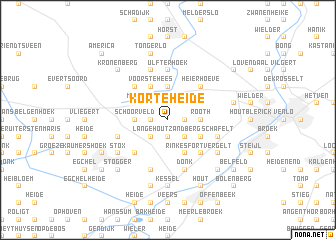 map of Korte Heide