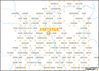 map of Kortenda