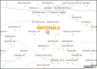 map of Körtésdůlő