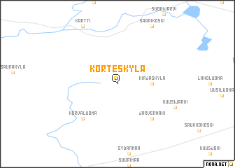 map of Korteskylä
