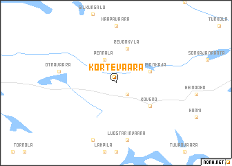 map of Kortevaara