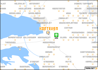 map of Korteven