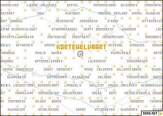 map of Kortewelvaart