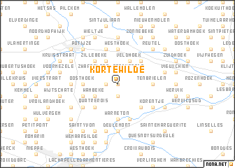 map of Kortewilde