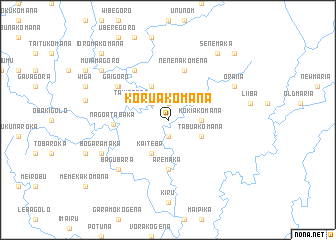 map of Koruakomana