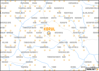 map of Korul