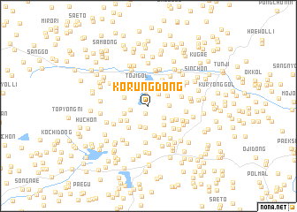 map of Korŭng-dong