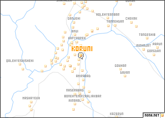 map of Korūnī