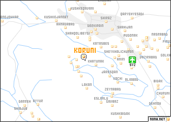 map of Korūnī
