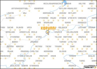 map of Korunní