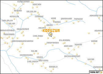 map of Korūzūm