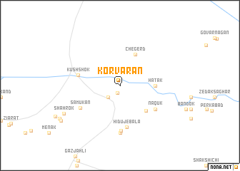 map of Korvārān