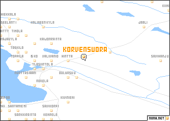 map of Korvensuora