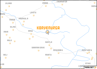 map of Kõrvenurga